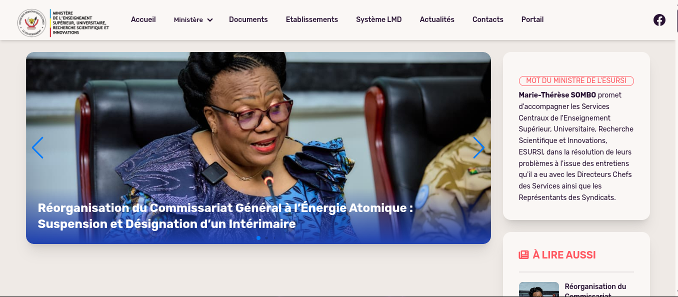 site du Ministère de l'ESURSI