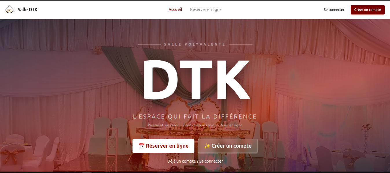 Gestion des salles de fête